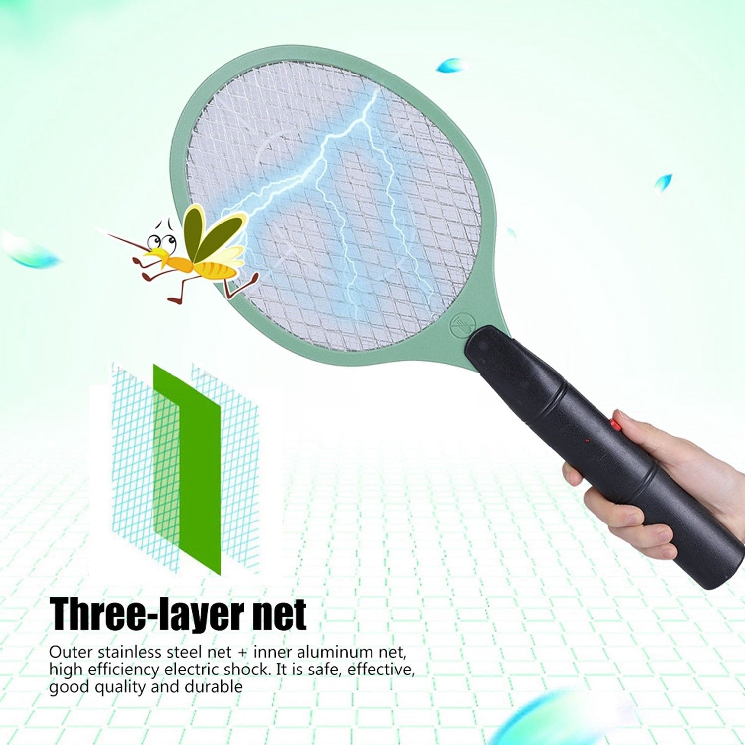 1726 Mosquito Killer Racket Rechargeable Handheld Electric Fly Swatter Mosquito Killer Racket Bat, Electric Insect Killer (Quality Assured) (with Cable) DeoDap 1726 Mosquito Killer Racket Rechargeable Handheld Electric Fly Swatter Mosquito Killer Racket Bat, Electric Insect Killer (Quality Assured) (with Cable) DeoDap